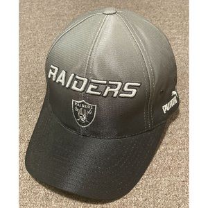 Vintage 90s Puma Oakland Vegas Raiders Team NFL Faded Authentic Pro-Line Hat Cap